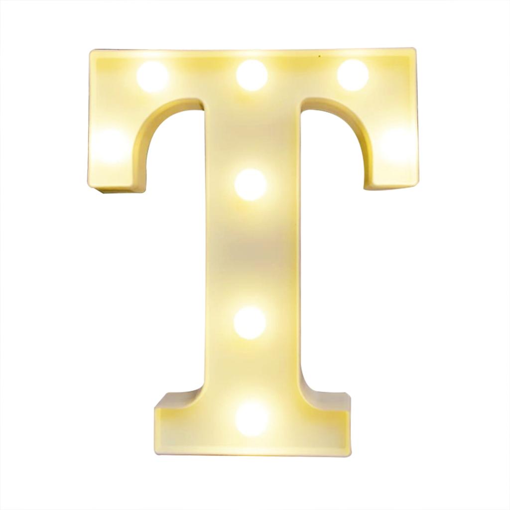 Alphabet LEDs Light Standing Letters Sign with Bulbs Night Lamp Warm White Constant Bright Light Effect 2 * AA Cell Operated IP54 Water Resistance