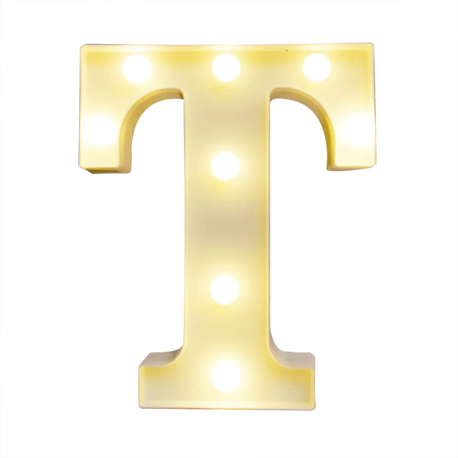 

Алфавитные светодиоды Светильник с буквами и лампочками Ночник Теплый белый Постоянный яркий световой эффект 2 * AA на батарейках IP54 Водонепроницаемость T