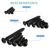 Pack Of 750 Black Crosses Round Head Auto Tapping Screws For Woodworking And Furniture Assembly With Storage Case M4YD