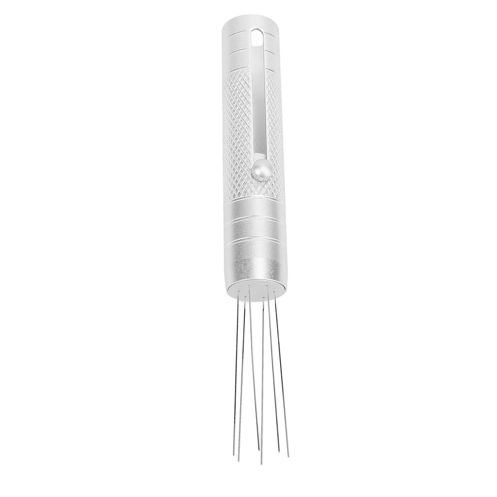 Needle Type Coffee Stirrer Telescopic Magnetic Rhombus Pattern Anti Slip Stainless Steel 6 Needles Coffee Distributor