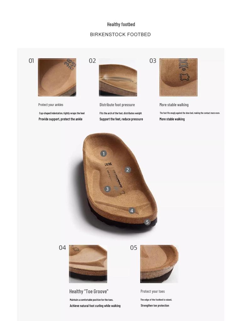 Men’s BK Genuine Leather Retro Toe Semi-Slippers - New, Versatile, and Comfortable Birkenstock Shoes