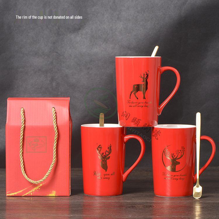 Personalized Heart-Shaped Couple Mugs - Wedding Gift Set