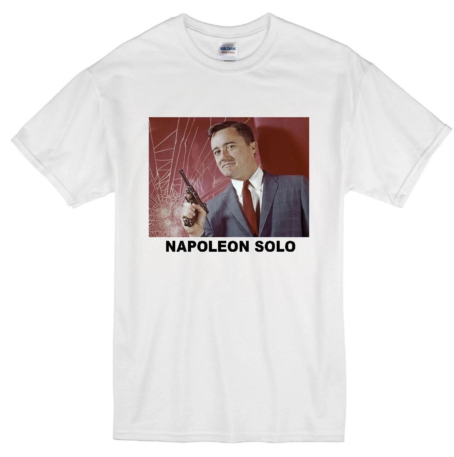 

NAPOLEON SOLO MAN FROM UNCLE ROBERT VAUGHN SPY SECRET AGENT TV WHITE T-shirt 4XL