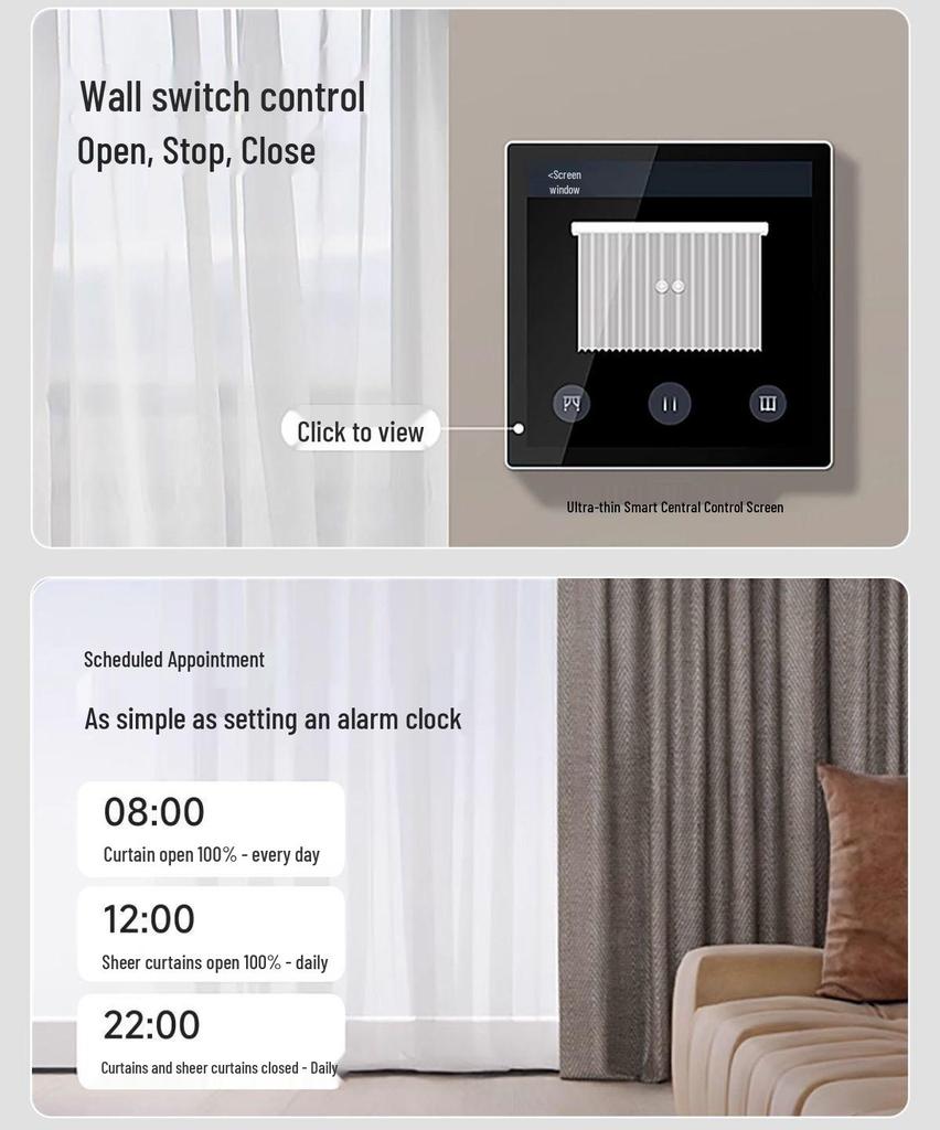 Ultra-thin X1 Electric Curtain Motor with Bluetooth Mesh 2.0 & Mijia APP Voice Integration.