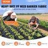 Weed Barrier Landscape Fabric, 6.5*330FT Heavy Duty Garden Weed Fabric, Woven PP Weed Control Fabric, Driveway Fabric, Geotextile Fabric for