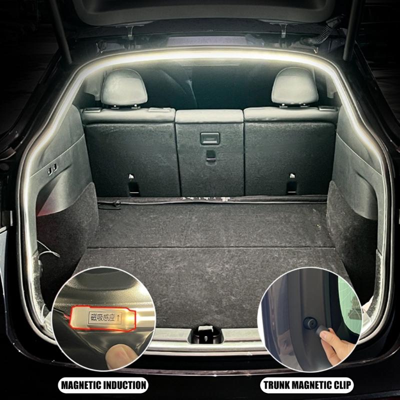 Waterproof Vehicle Trunk LED Light Strips Flexible Silicone Design and Multi Color Ambience Effects Decoration