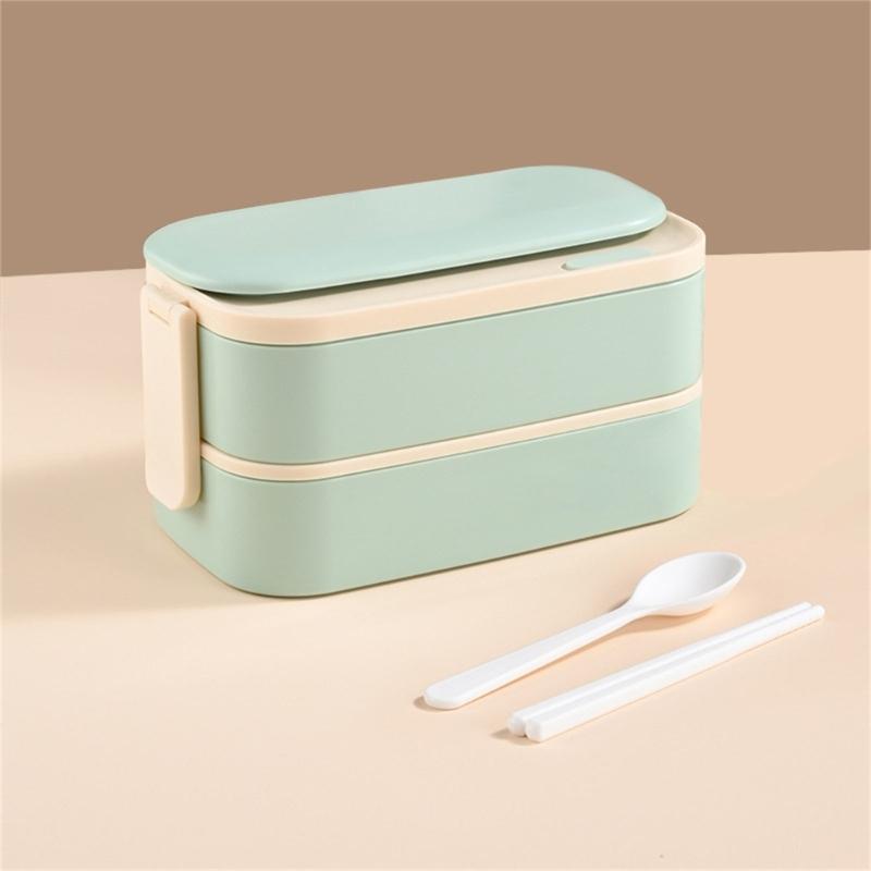 Bento Boxes Double Layer Student Food Storage Container Keep Warm Sealing Boxes 304 Stainless Steel Lunch Box for Office