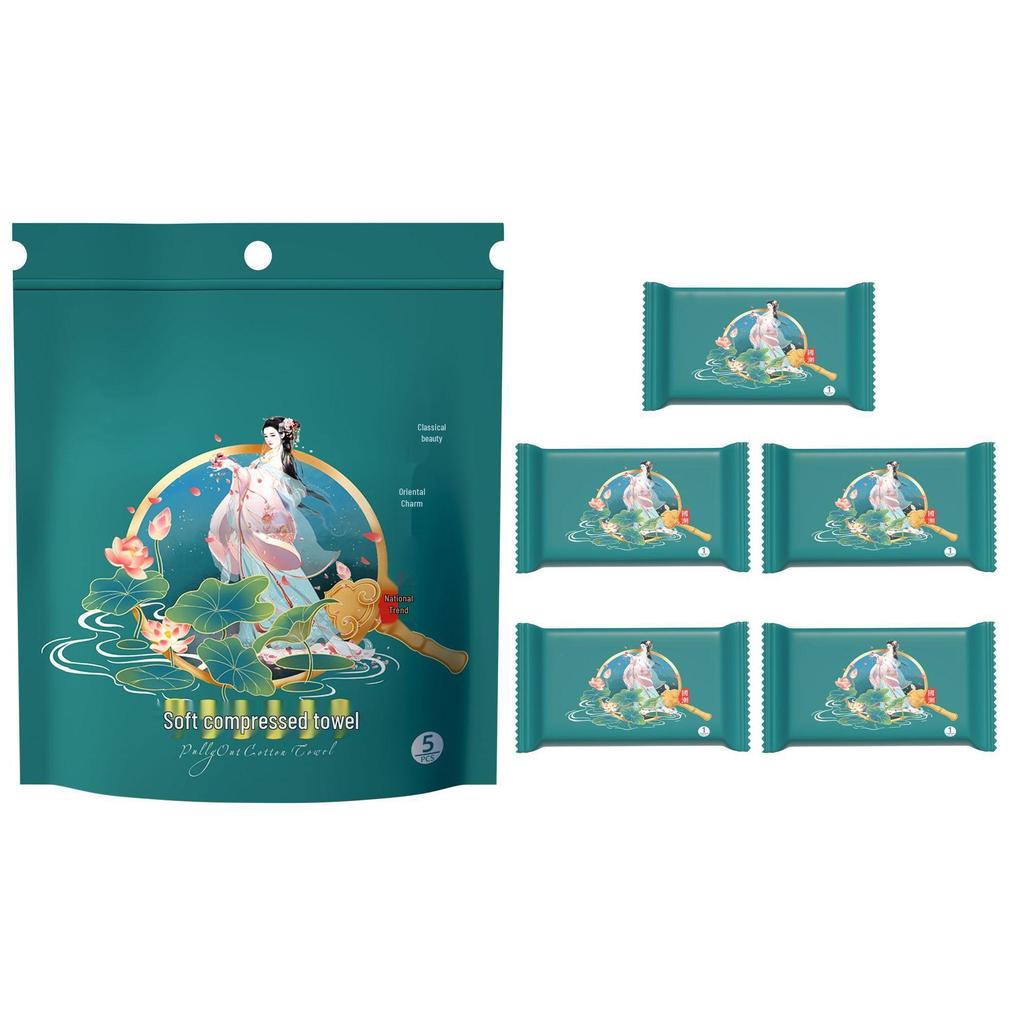 Portable Pure Cotton Compressed Face Towel Set for Travel