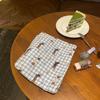 Cute Blue Grid Sausage Puppy Printed Cosmetic Bags Large Capacity Storage Travel Portable Toiletry Bags