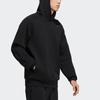 Adidas Solid Color Pullover Hoodie Men Tops Black H39211