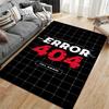 Error 404 Glitch Design Carpet Suitable As a Non-slip Mat for the Living Room or Bedroom Sofa