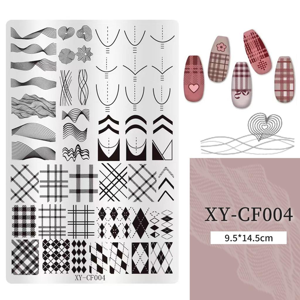 Nail Art Printing Steel Plate Lace Butterfly Pattern Flower French Large Transfer Silicone Seal Steel Plate Printing Rubber Plate