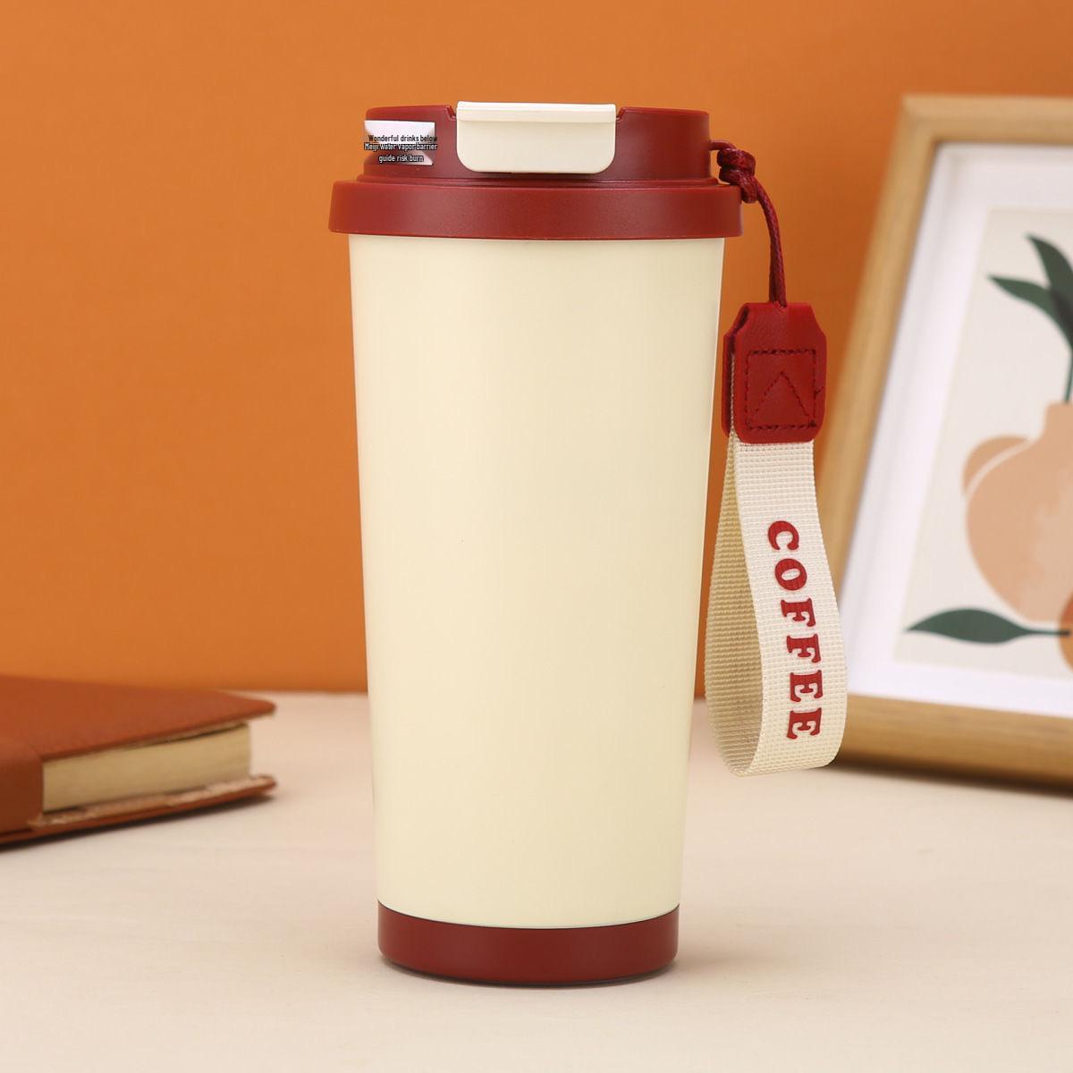 

Girls Lily of the Valley Stainless Steel Insulated Coffee Cup with Double Straw 500ml