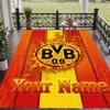 Custom Text Printed Rug Borussia Dortmund Non Slip Floor Carpet For Home Room Decor
