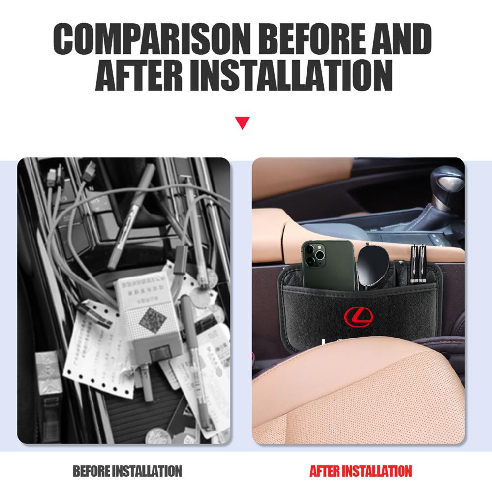 Car Seat Back Storage Bag Phone Drink Snack Umbrella Organizer Box For LEXUS IS300 IS200 IS300 LX570 GS300 GX460 ES300 NX300h NX