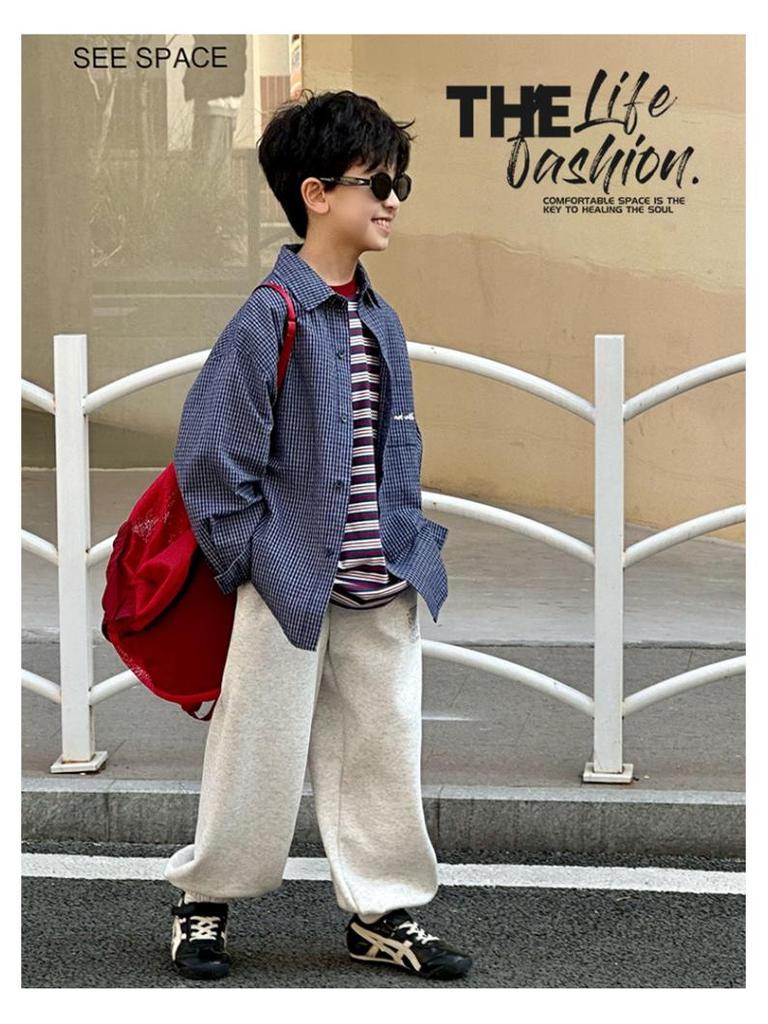2025 Spring Retro Plaid Shirts for Boys and Girls