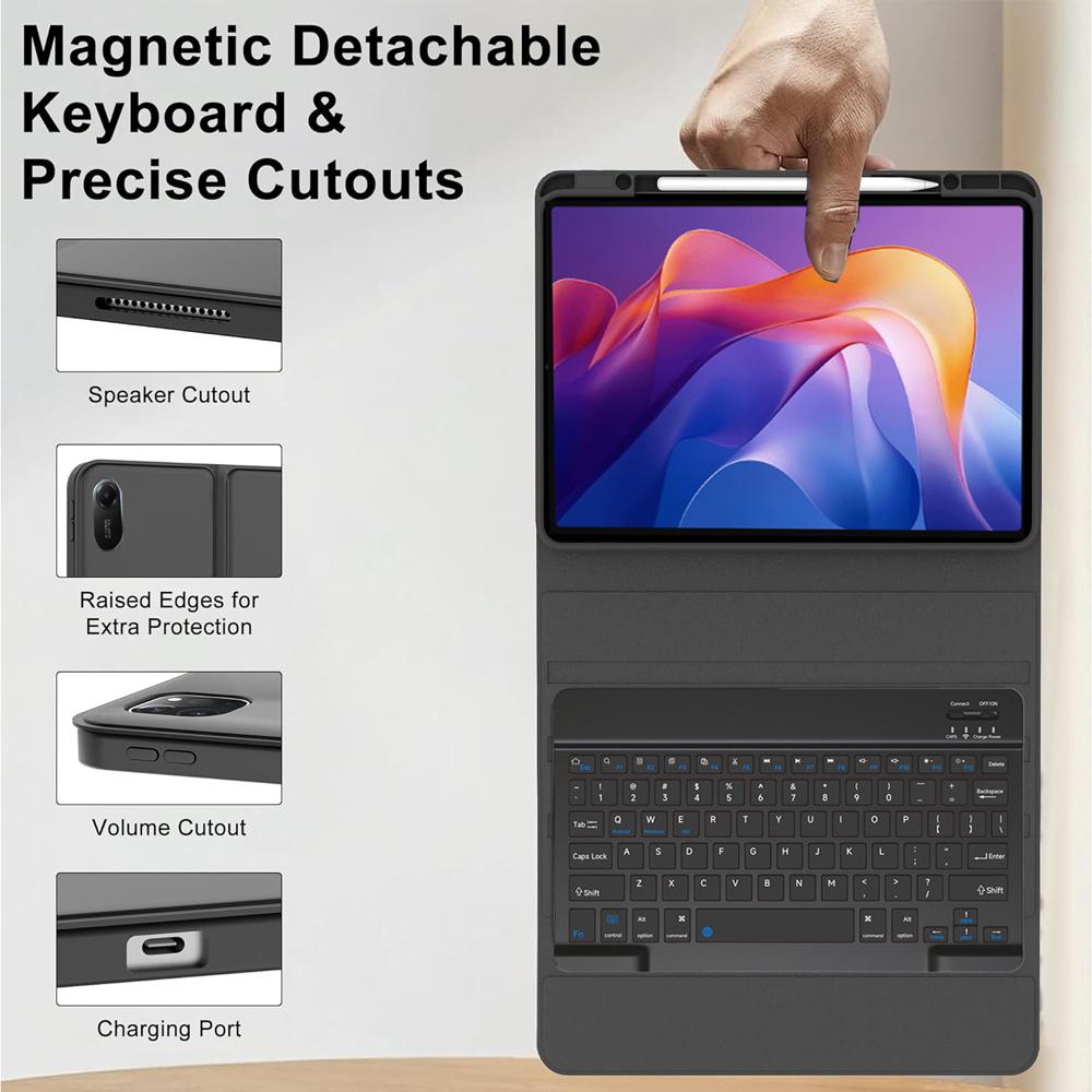 Case for Redmi Pad 2 11 Inch , Detachable Bluetooth Keyboard Case for Redmi Pad 2 11 Lnch with Pen Slot