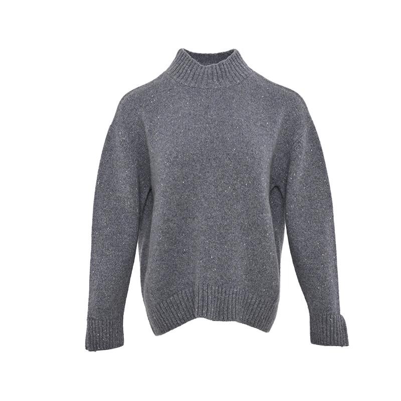 Haier Mans Women's Semi-High Collar Cashmere Sweater 230K9B71