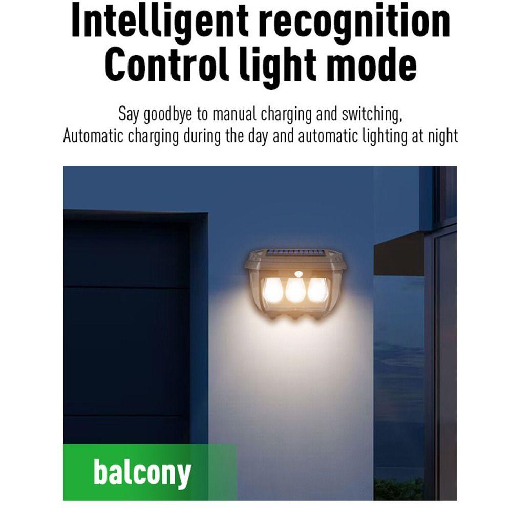 1/2/3 Lamps Body Sensor Wall Lamp Long Lasting Life Solar Fence Lights Outdoor