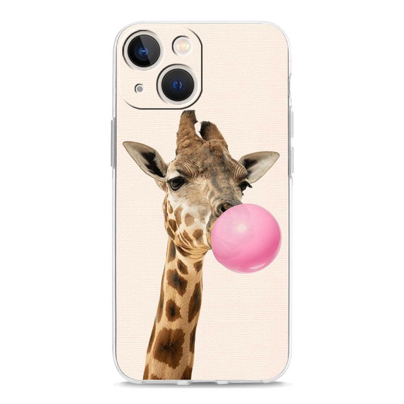Giraffe Illustration Phone Case For iPhone 11 Cases iPhone 15 12 13 14 16 Pro Max X XR XS 14 15 Plus 16Pro iPhone16 Clear Cover
