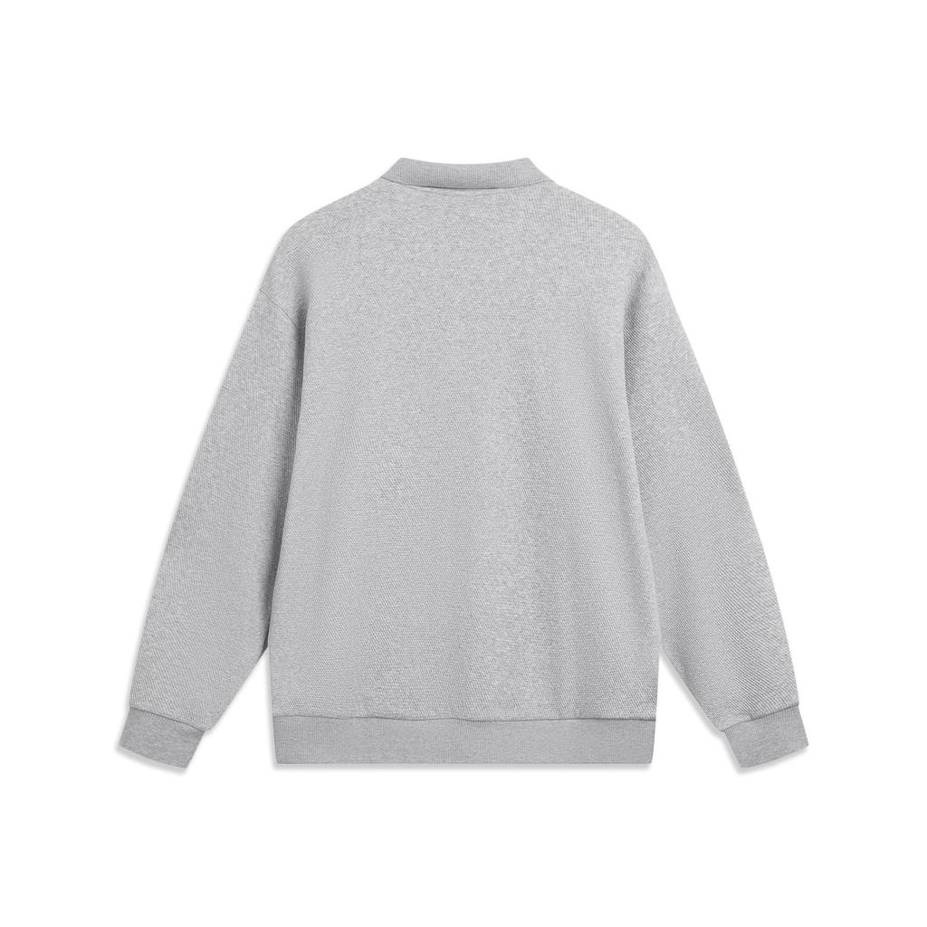 Li Ning Sports Trend Series Loose Fit Couple Sweatshirt With Brand Logo Unisex Sweatshirt AWDVD79-4