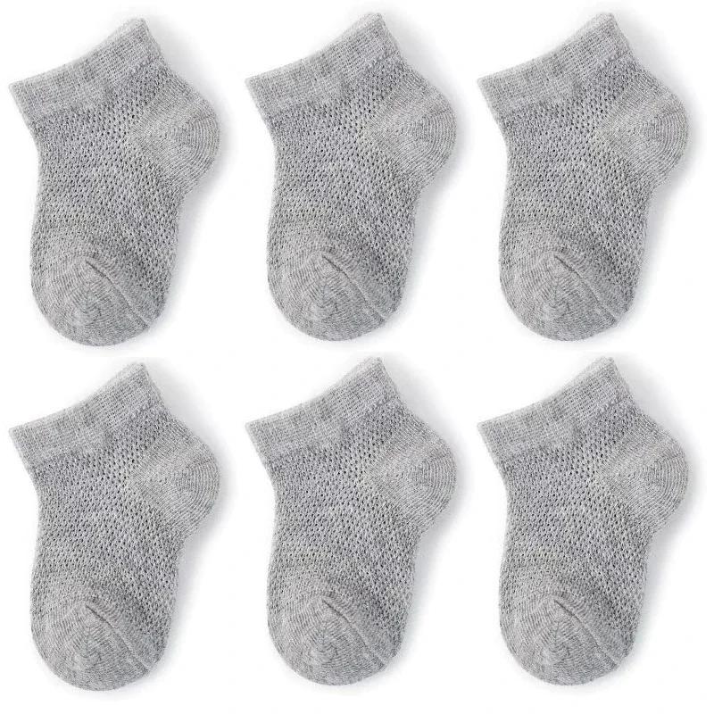 3Pairs/Set Soft Stitch Cute Floor Clothes Stockings Summer Baby Mesh Ankle Short White Sock for Toddler Boys Girls Kids Gifts