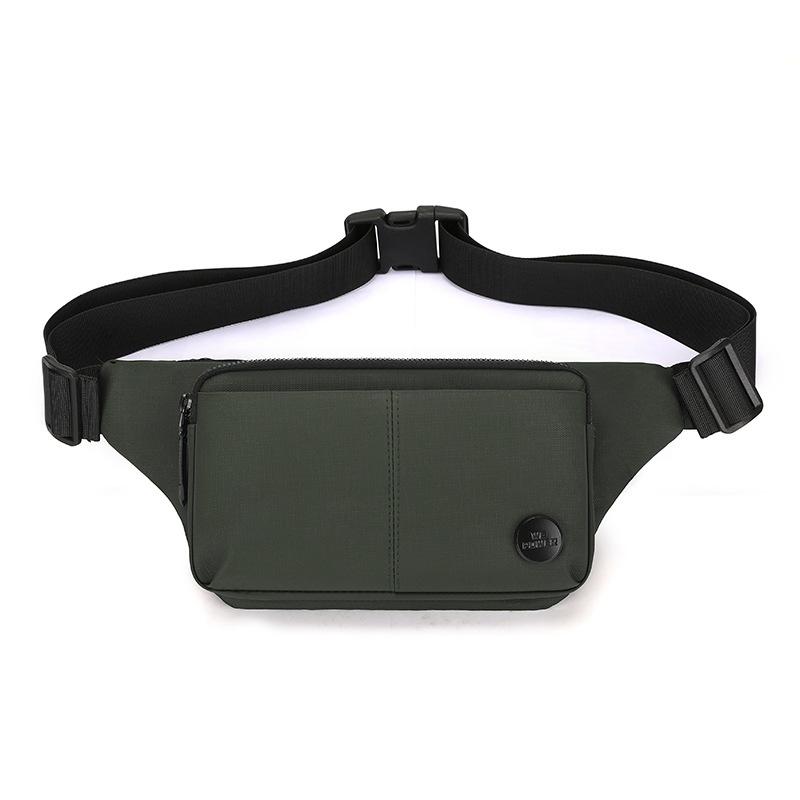 

SCIONE New Sports Travel Chest Bag Multi-layer Portable Cashier Bumbag Solid Color Simple Lightweight Men s Crossbody Bag зелёный