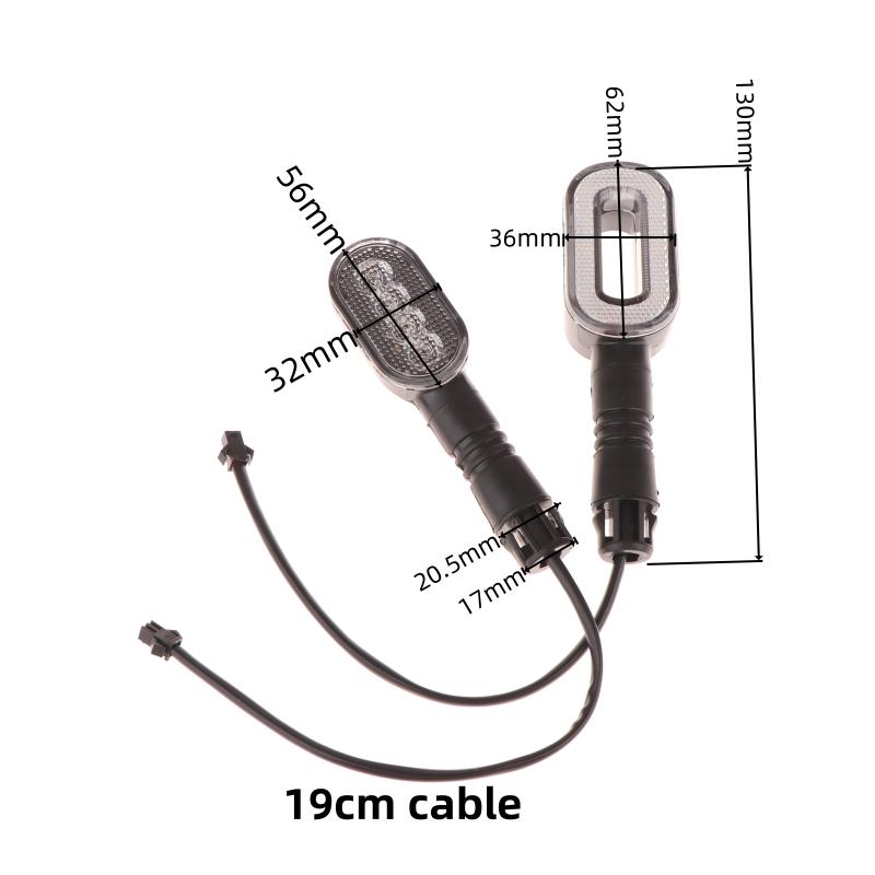 2Pcs Bicycle Turn Signal Horn Taillight 36V/48V/60V/72V Bike Light Warning Lamp For Electric Throttle Motorcycle Scooter Parts