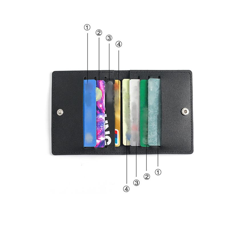 1Pc PU Leather Short ID Wallet Business Ultra Thin Credit Card Bags Purse Hasp Card Holder