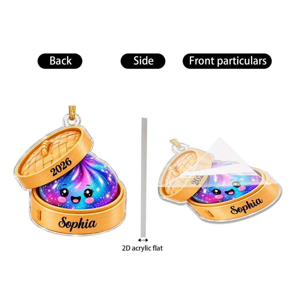 Acrylic Steamer Basket and Steamed Bun Decoration for Kitchen Display