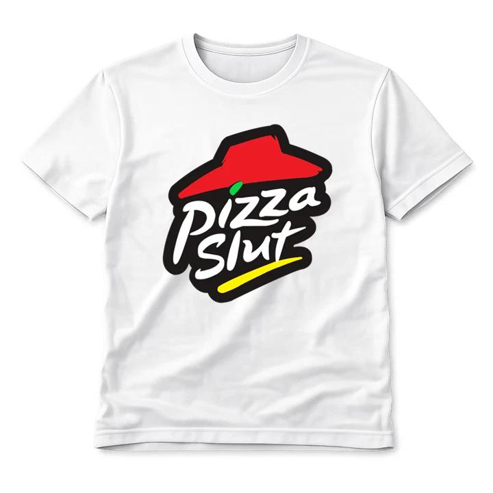 Pizza Slut Graphic T-Shirt Funny Unisex Tee Streetwear Pizza Lover Top Gift XXL