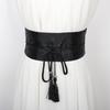 Retro Ethnic Embroidered Hanfu Cincher: Wide Waistband Decorative Dress Accessory
