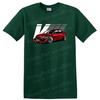 Camiseta Gráfica de Coche Rojo Modificado Camiseta Genial con Diseño de Coche de Carreras Ropa Regalo