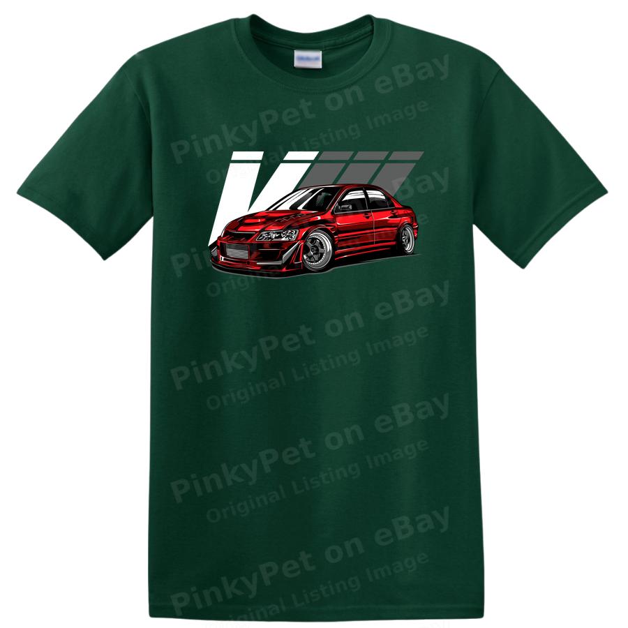 Camiseta Gráfica de Coche Rojo Modificado Camiseta Genial con Diseño de Coche de Carreras Ropa Regalo