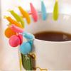 5pcs Cup Decoration Tool Cute Snail Shape Random Color Silicone Mug Hanging Tool Tea Bag Holder Cup Tea Clips