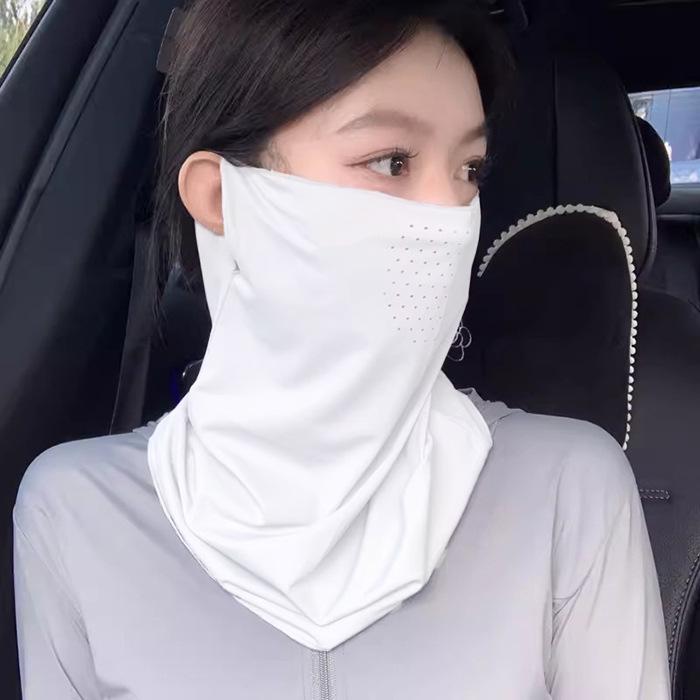 Unisex Summer Thin Ice Silk UV Protection Face Mask for Cycling