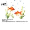 Aquatic Plant Window Decal Red Goldfish Design Sticker, Transparent Electrostatic Adhesion No Glue Auspicious Decor Glass for Living Room Bedroom