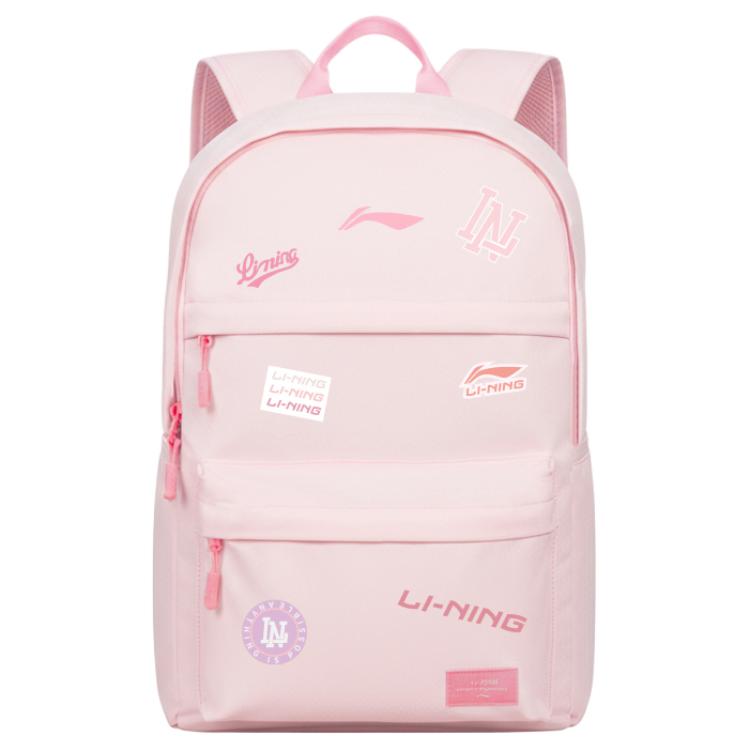 Li Ning Polyester Backpack Regular Unisex Furong Pink YBSV039-7A1