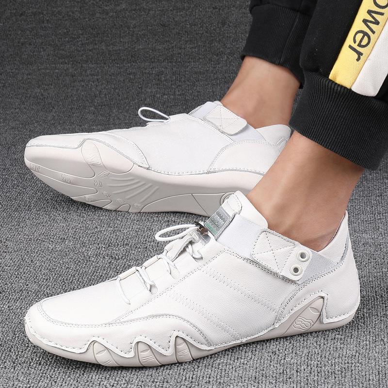 2025 Summer Men's New Fashion Driving Octopus Leather Soft Sole Versatile Breathable Men's Casual Leather Shoes