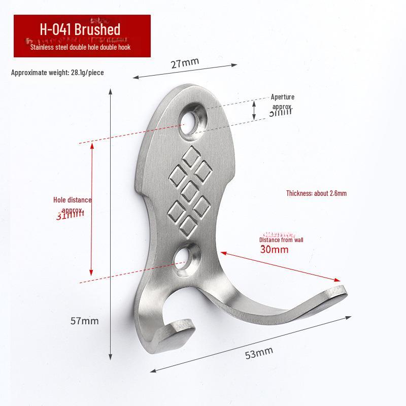 Stainless Steel Mini Single Clothes Hook for Wall