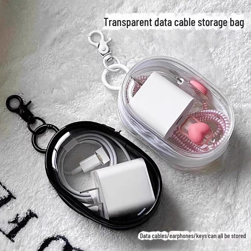 Clear Multi-Purpose Travel Cable and Charger Organizer Bag