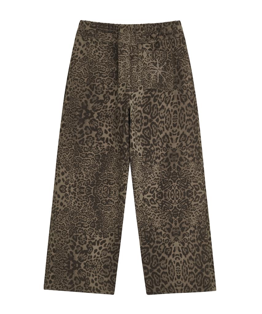 Depeugameoncheu Leopard Sweat Pants [Brown]