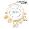 Chunky Chain Neck Jewelry Accessories Heart Pendant Jewelry Women Simulation Pearl Beaded Clavicle Chain Necklace