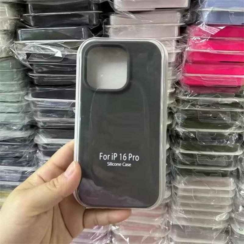 Liquid Silicone Case For Apple iPhone17 Air 15 16E 14 13 12 11 Pro Max Plus Mini XS XR 7/8 SE Phone Official Style Protective Cover