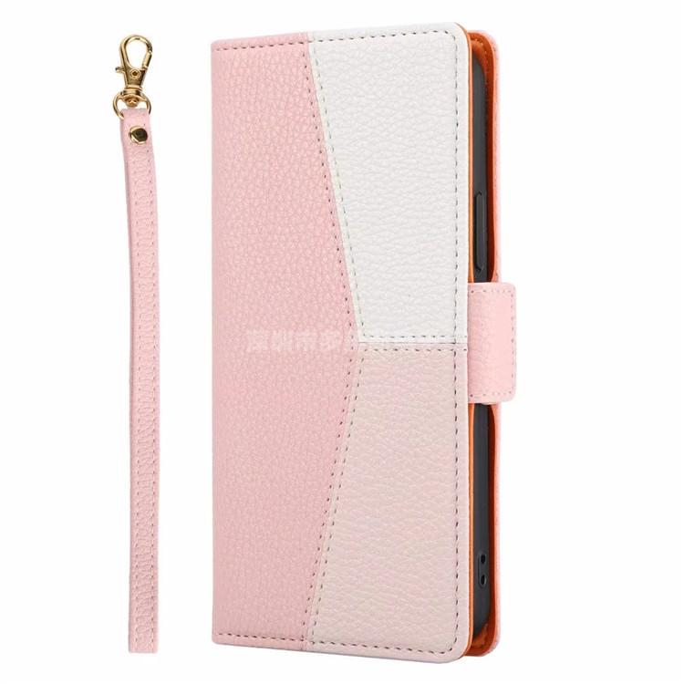 Splicing contrasting leather case for Xperia 1 flip card wallet protective case Xperia 10-III portable