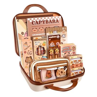Kawaii Capybara Schreibwarenset Süße Geschenktüte für Schüler Neue Schulsachen