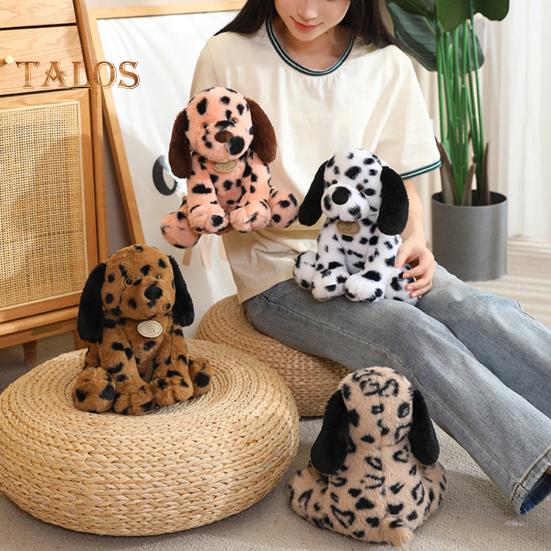Gepunkteter Dalmatiner Plüschtier 25cm Superweicher Stoffhund Umarmbar Sitzende Pose Kuscheliges Hundeplüschtier Geschenk für Mädchen Jungen