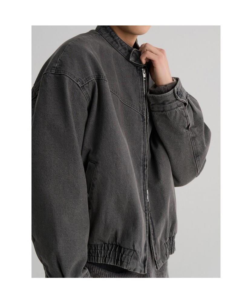 8seconds Cotton Washed Biker Jacket Brown