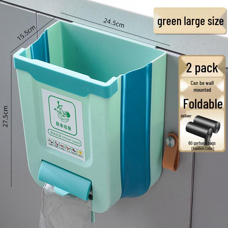 Wall-Mounted Foldable Kitchen & Bathroom Trash Bin