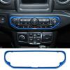 Center Control Air Condition Switch Trim Cover For Jeep Wrangler JL JT 18+ Blue